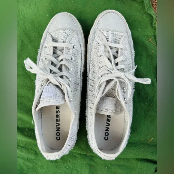 Converse Low Top Knit Sneakers in Light Blue - Picture 6 of 8